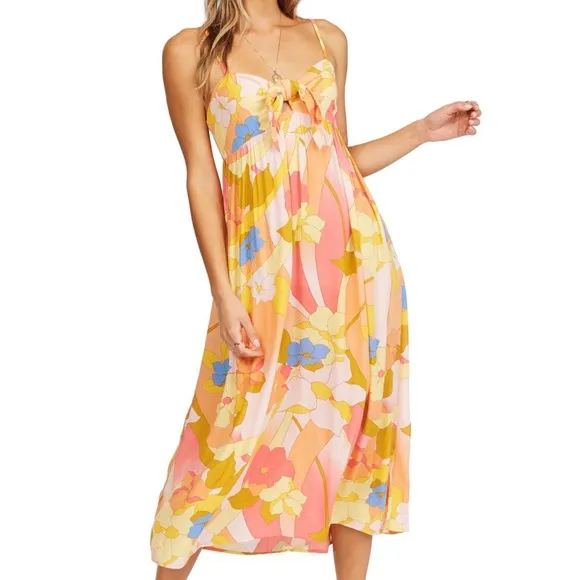 🆕 NWT Billabong Twist It Midi Dress