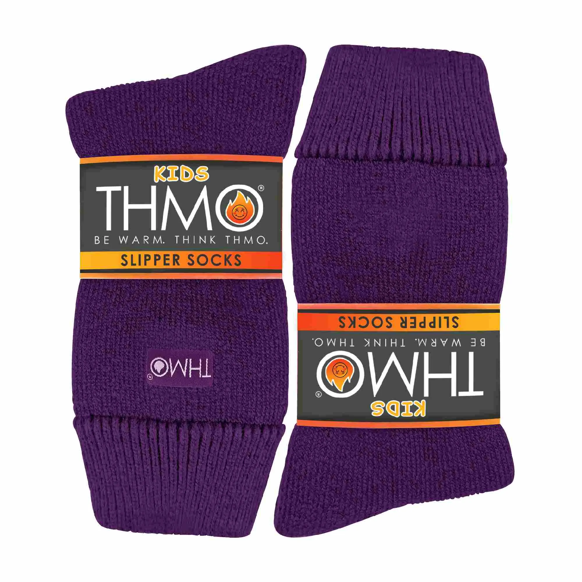 1 Pack Kids Indoor Thermal Slipper Socks with Grips (3 Sizes)