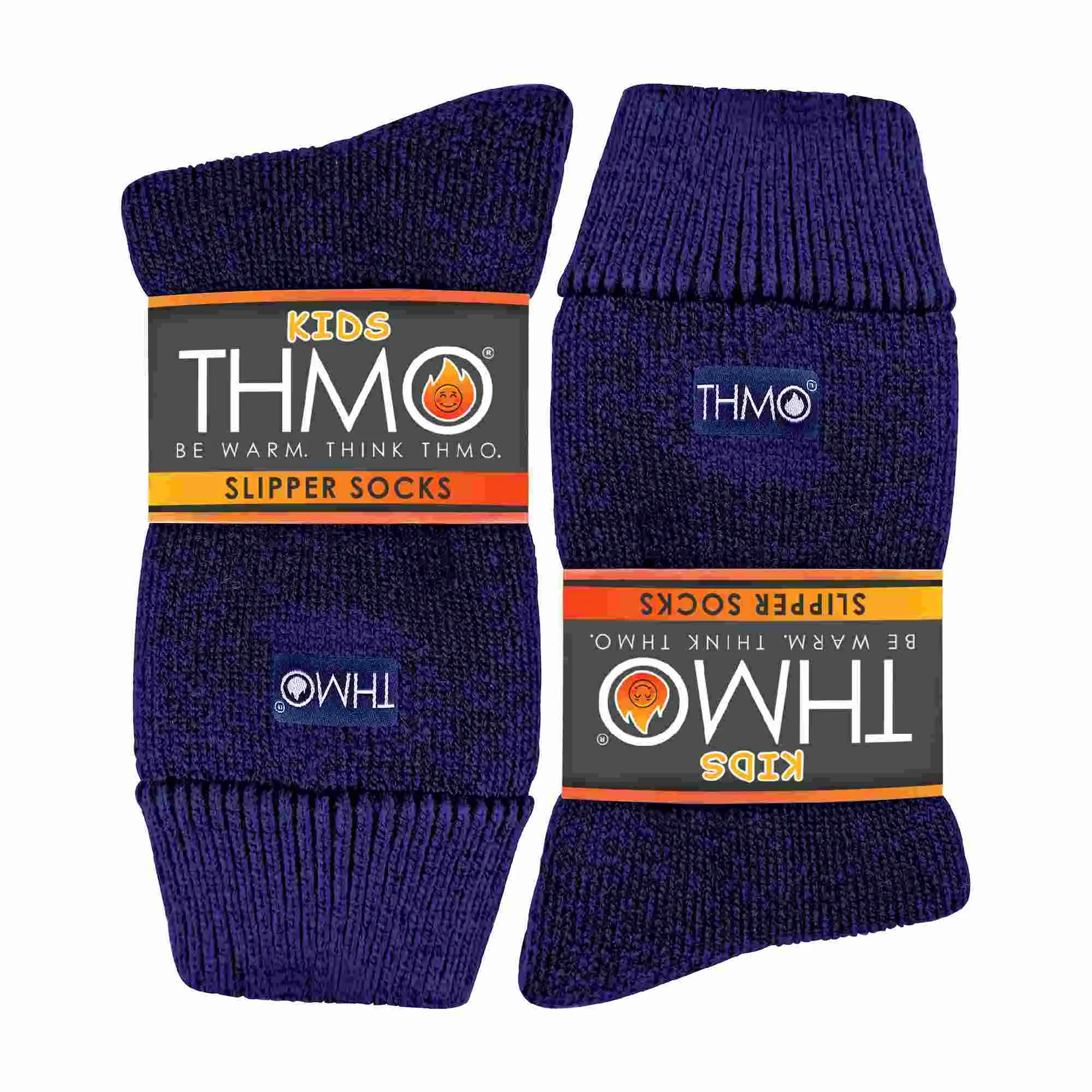 1 Pack Kids Indoor Thermal Slipper Socks with Grips (3 Sizes)