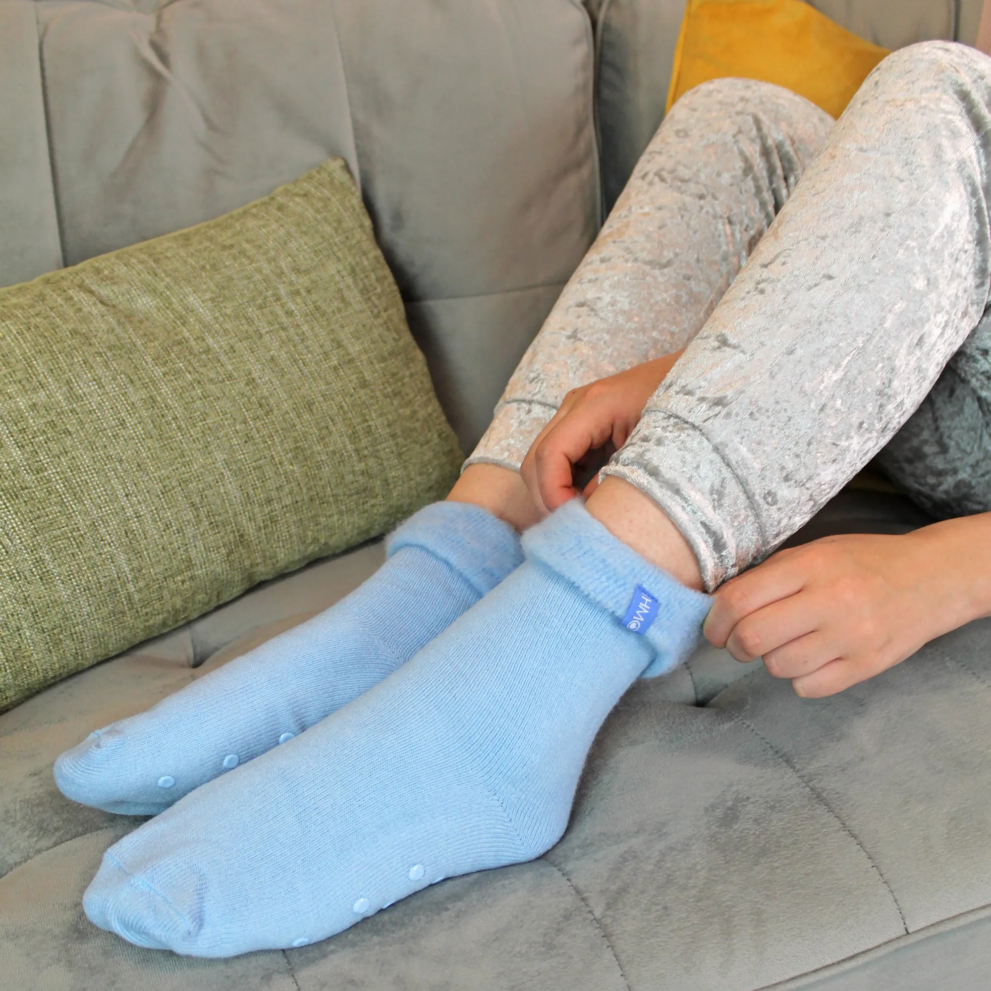 1 Pack Ladies Soft Plush Lined Slipper Bed Socks