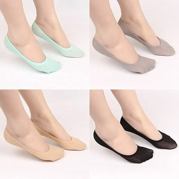 10Pairs/5Pairs Women Men Cotton No Show Socks Non Slip Thin Low Cut Casual Socks