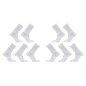 10X Rexy 3D Seamless Crew Socks Large Slim Breathable WHITE
