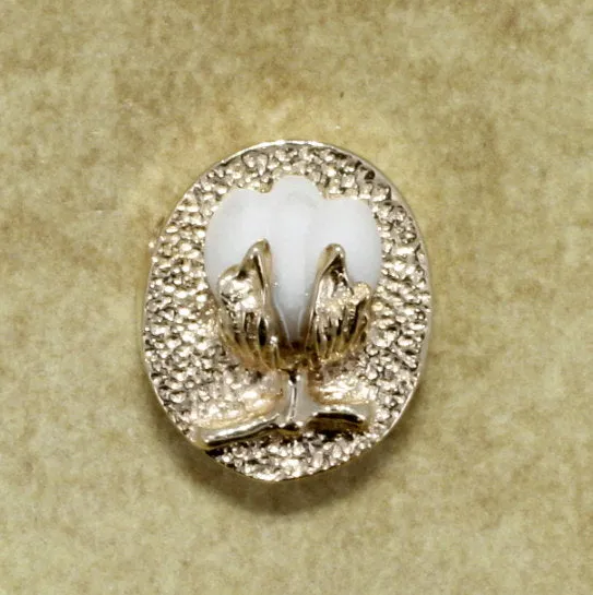 14kt Yellow Gold Cotton Boll Charm for Slide Bracelet