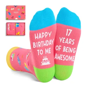 17th Birthday White Elephant Gifts Socks for 17 Year Old Girl Boy, 17 Year Old Girl Boy Christmas Gift Ideas, Gifts for Teens Teenager