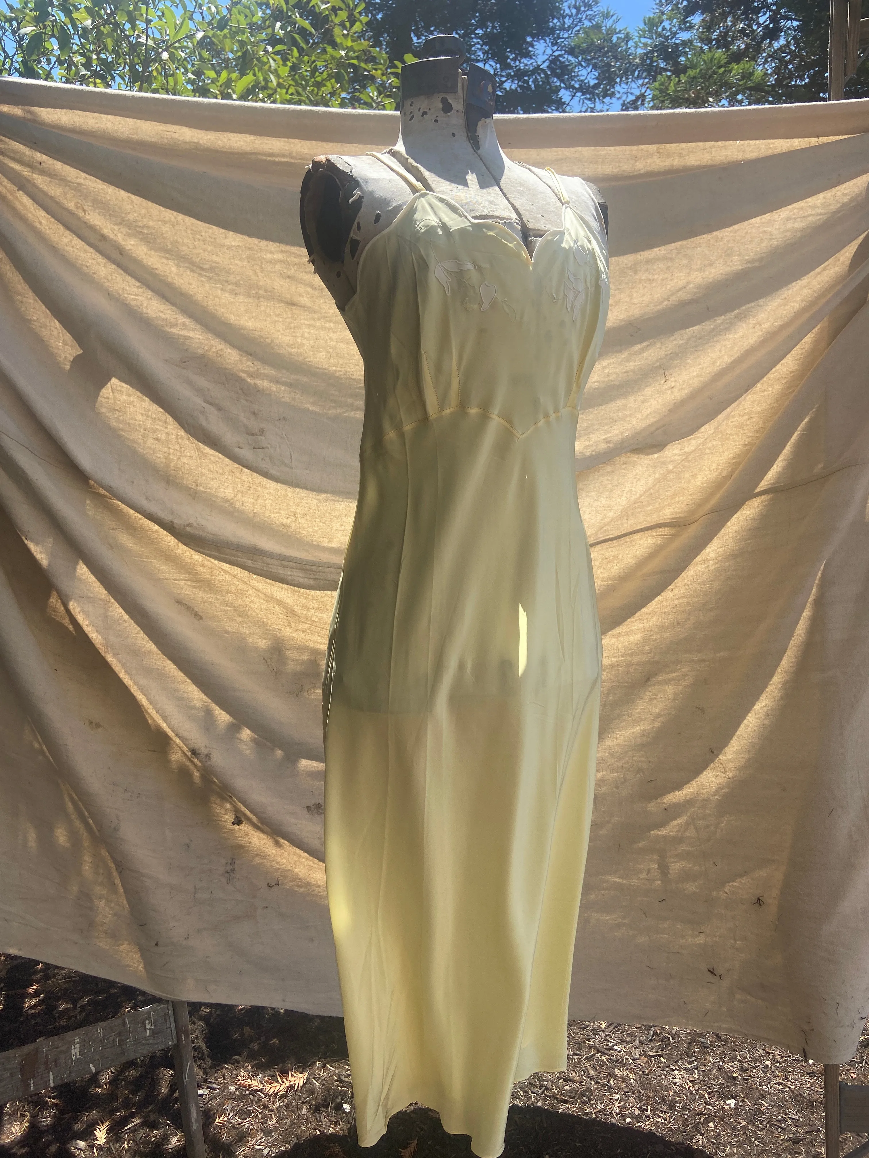 1940s Deadstock Rayon Slip Dress
