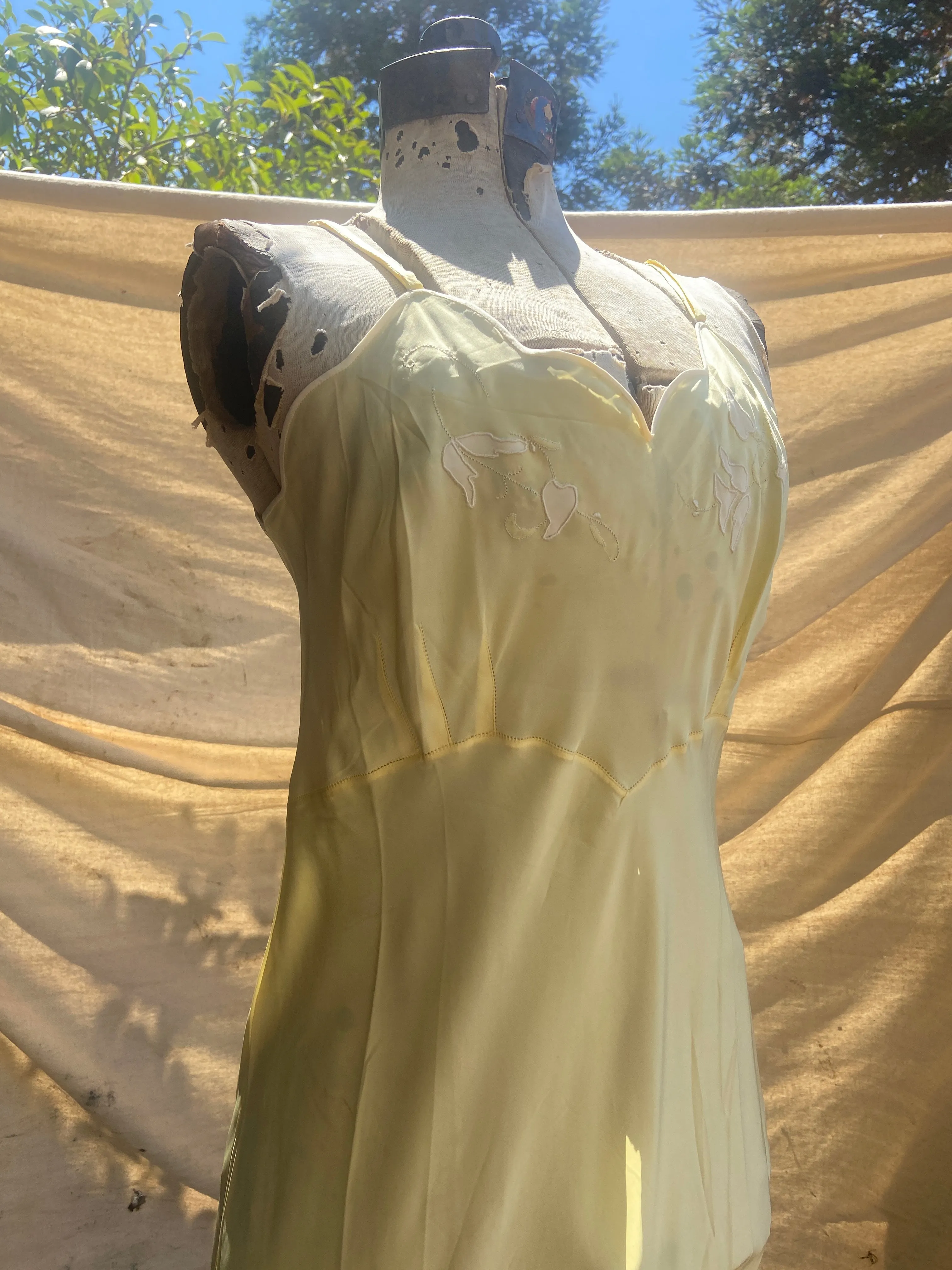 1940s Deadstock Rayon Slip Dress