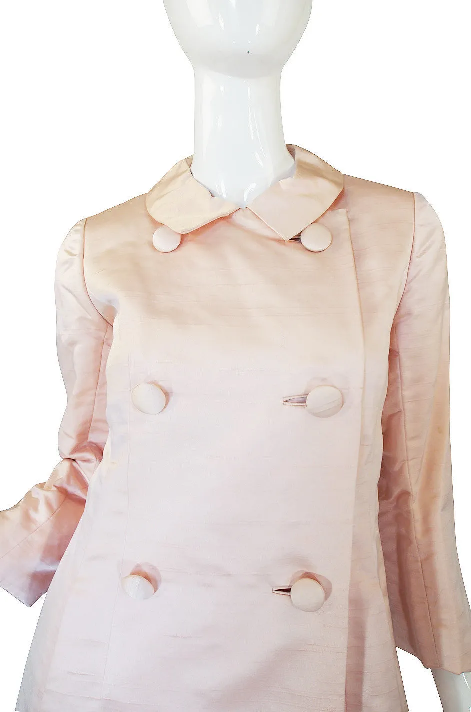 1960s Pink Silk Malcolm Starr Coat