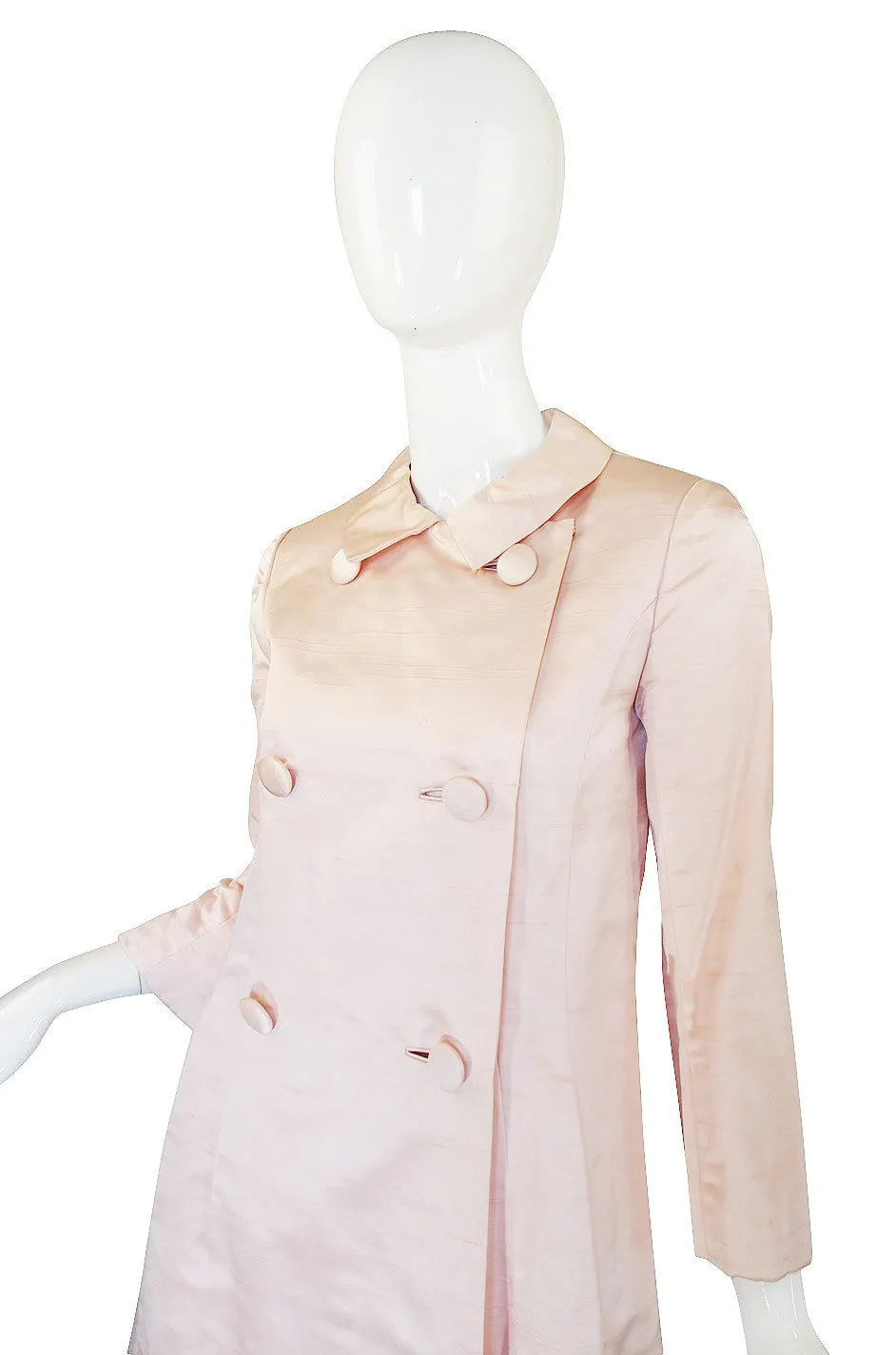 1960s Pink Silk Malcolm Starr Coat