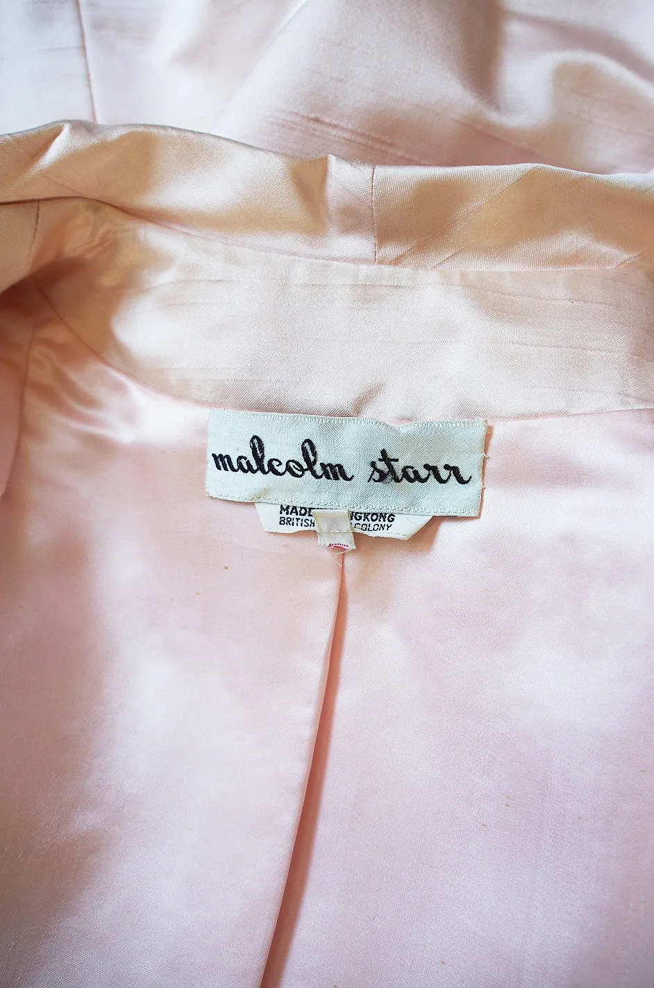 1960s Pink Silk Malcolm Starr Coat