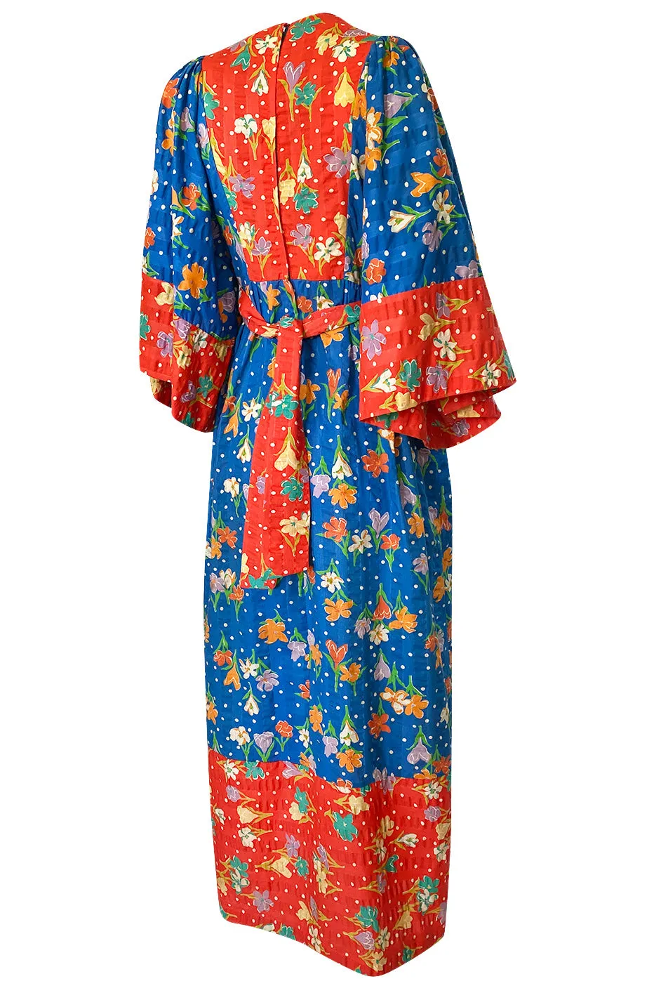 1960s Young Innocents by Arpeja Cotton Floral Print Caftan Dress