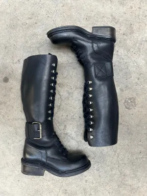 1990s Dirk Bikkembergs metal heel high boots