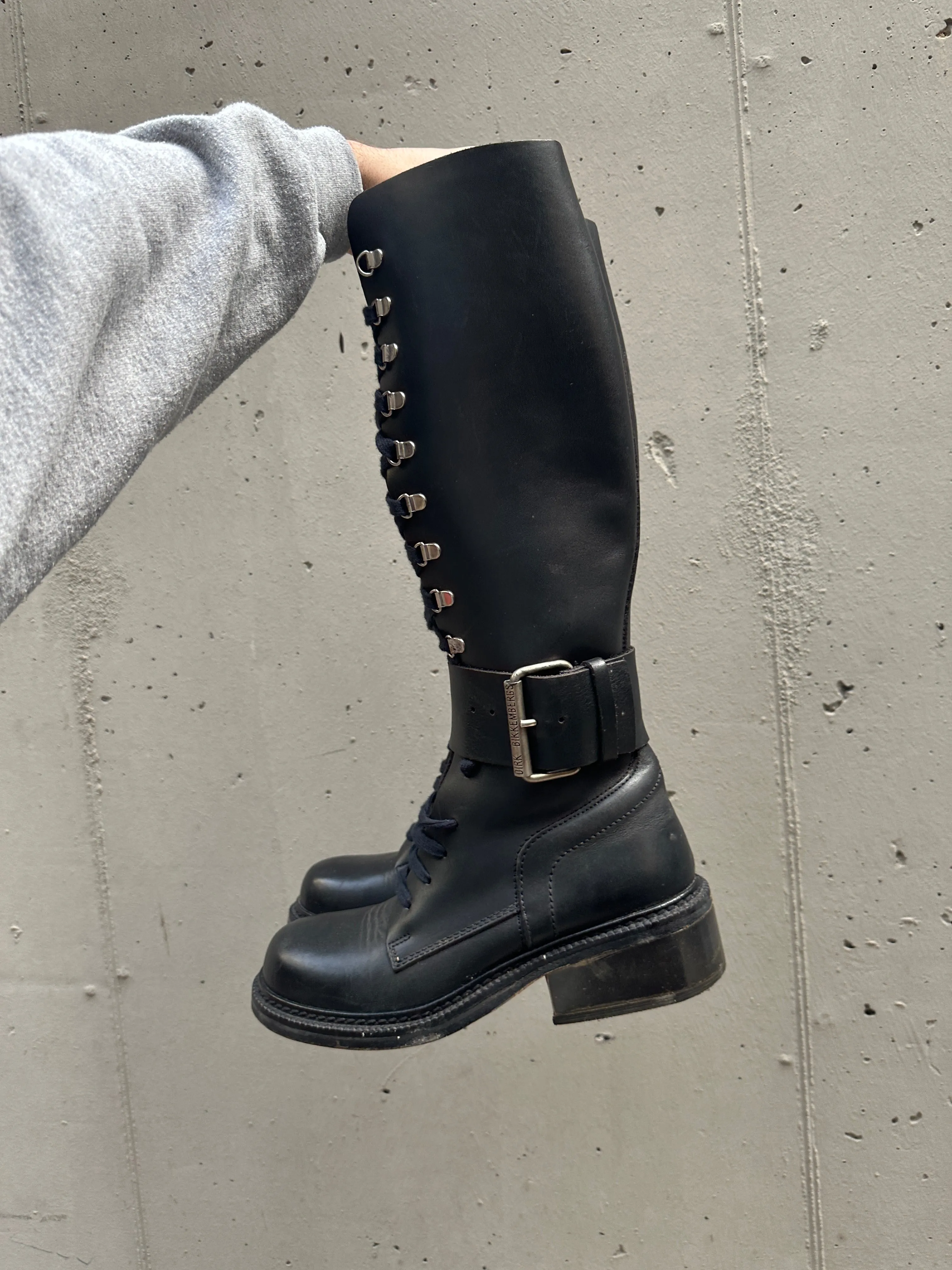 1990s Dirk Bikkembergs metal heel high boots