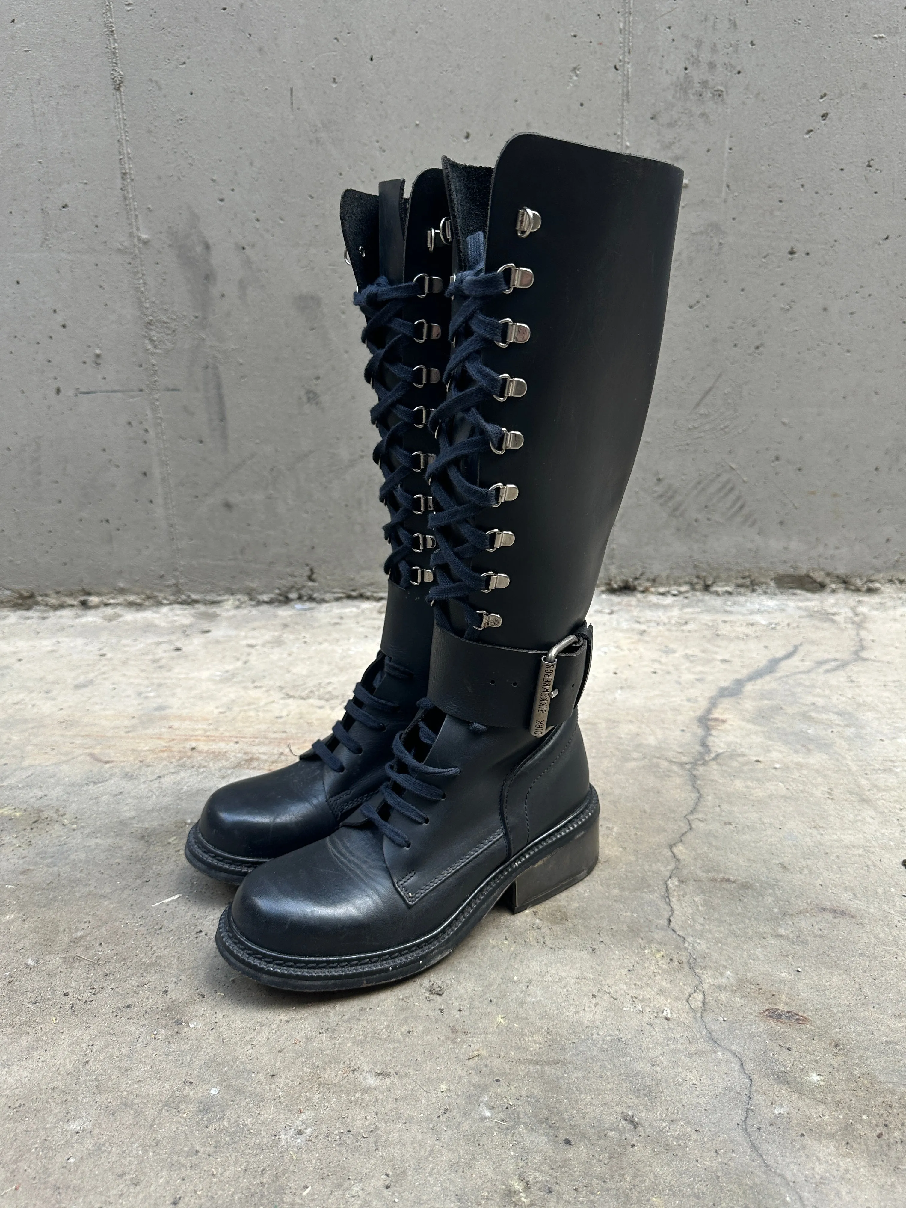 1990s Dirk Bikkembergs metal heel high boots