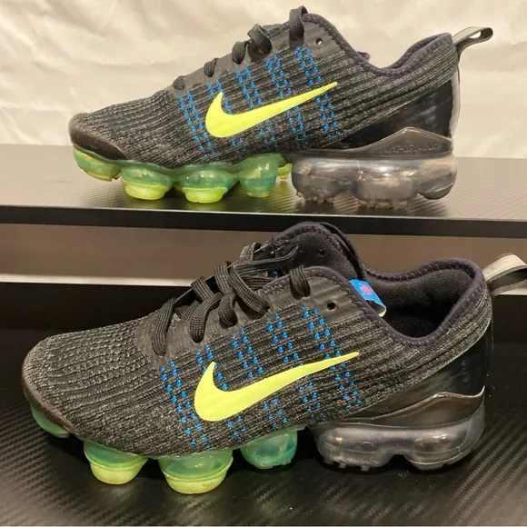 2021 Air VaporMax Flyknit 3 GS 'Black Ghost Green' Youth 5.5