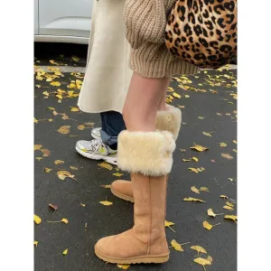 2025  In popular, Zhou Dongyu will wear the same integrated snow boots for women, two thickened high cotton boots, and knee boots.