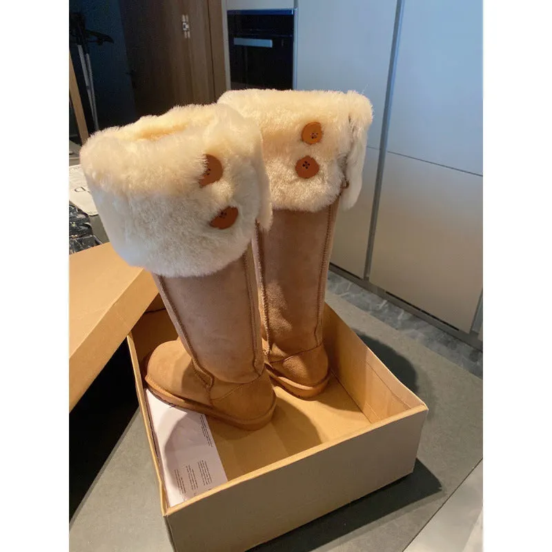 2025  In popular, Zhou Dongyu will wear the same integrated snow boots for women, two thickened high cotton boots, and knee boots.