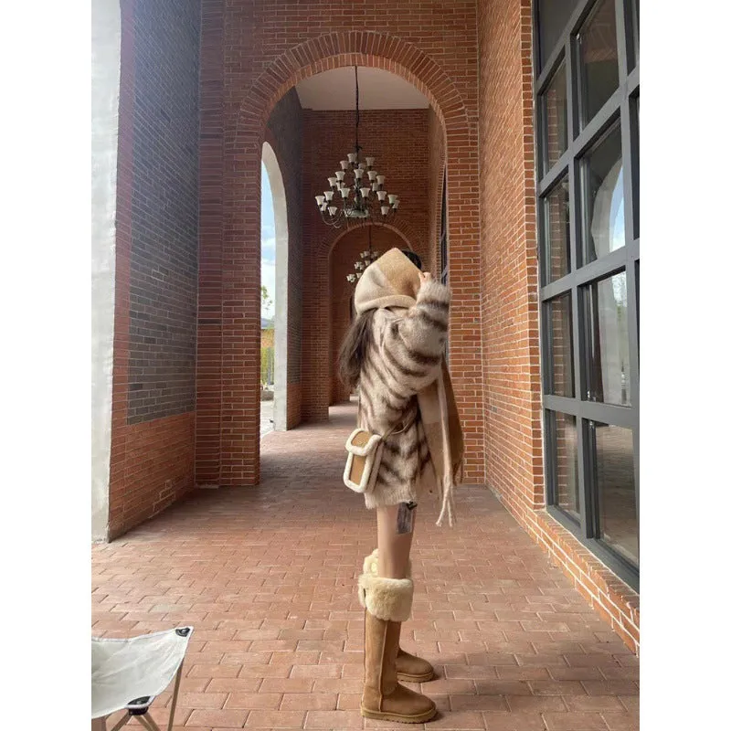 2025  In popular, Zhou Dongyu will wear the same integrated snow boots for women, two thickened high cotton boots, and knee boots.