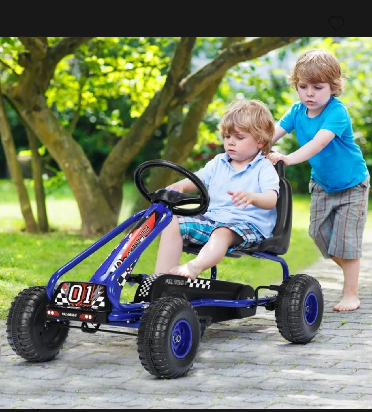 2025 Super Cool Upgraded 4 Wheel Pedal Powered GoKart Ride On Car | Adjustable Seat | Heavy Duty Seat | Enclosed Chain For Safety