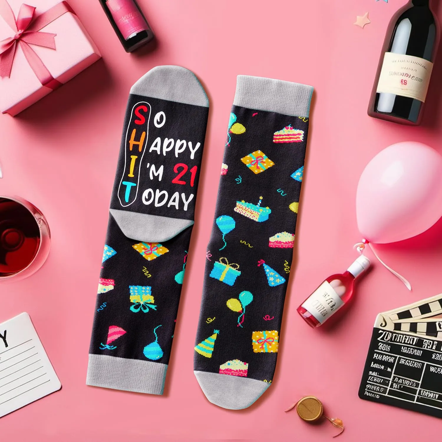 21st Birthday Gifts Socks Ideas - Socks for 21 Year Olds Women Men, Best Gifts for 21 Year Olds Male Female, 21st Birthday Socks
