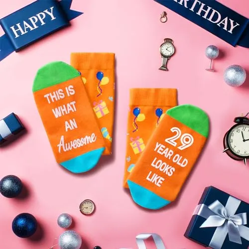 29 Year Old Girl Boy Gifts, Gifts for 29 Year Old Woman Man Female Male, Birthday Socks for Her Him