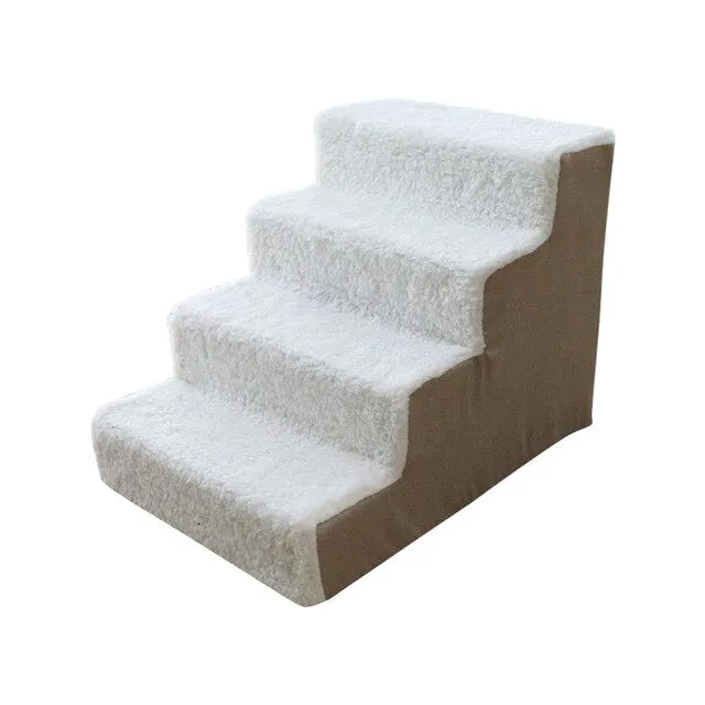 3/4 Steps Ladder Pet Dog Stairs Small Dog House For Puppy Cat Pet Stairs Anti-slip Removable Dogs Bed лестница для собак