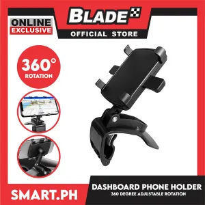 360 Degree Rotation Car Dashboard Mobile Phone Holder (Black)