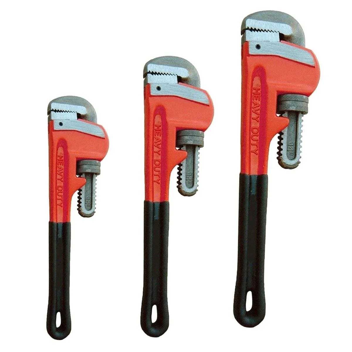 3Pc Heavy Duty Stilsons Monkey Pipe Wrench Set Adjustable Shifting Spanners
