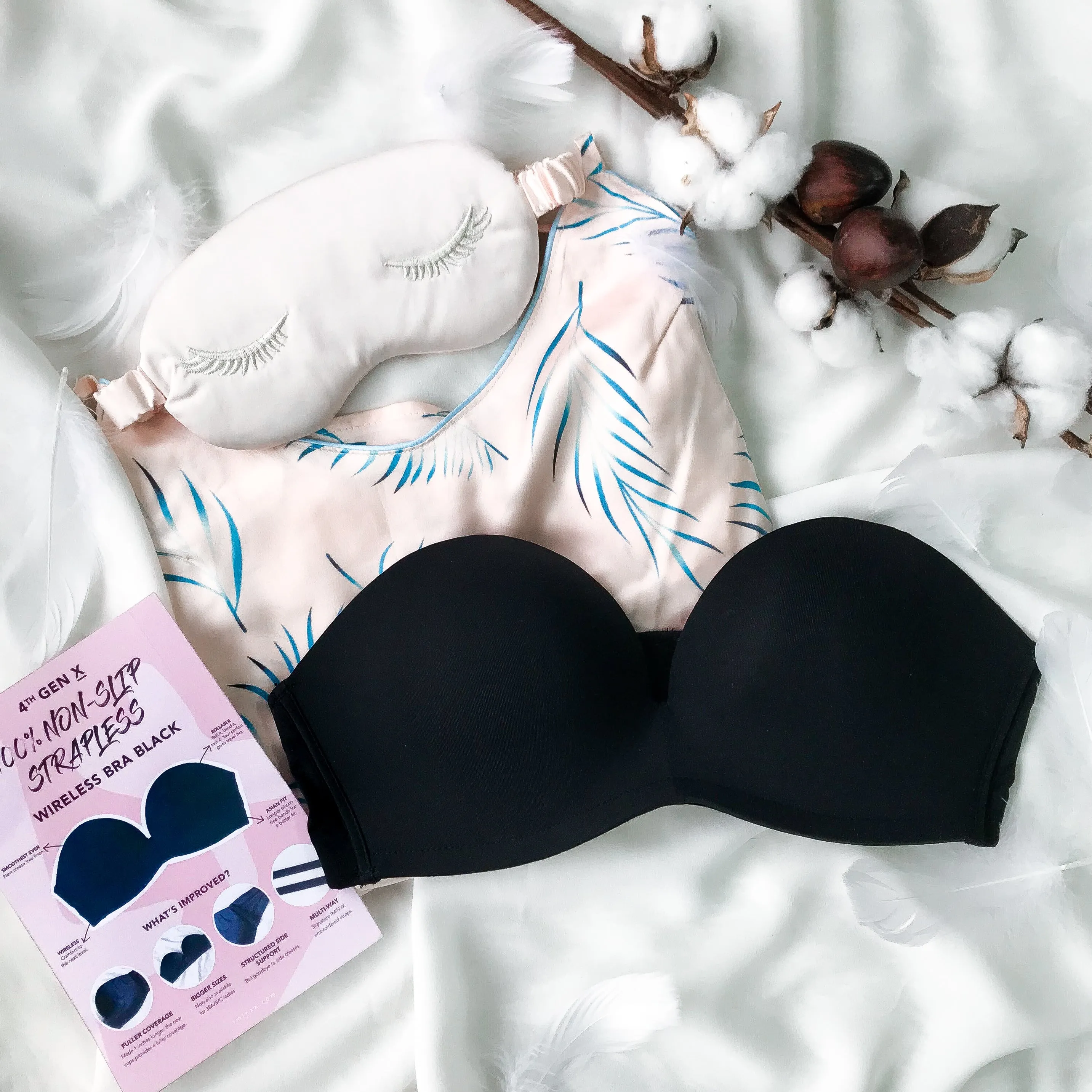 4th Gen X 100% Non-Slip Wireless Strapless Bra in Black