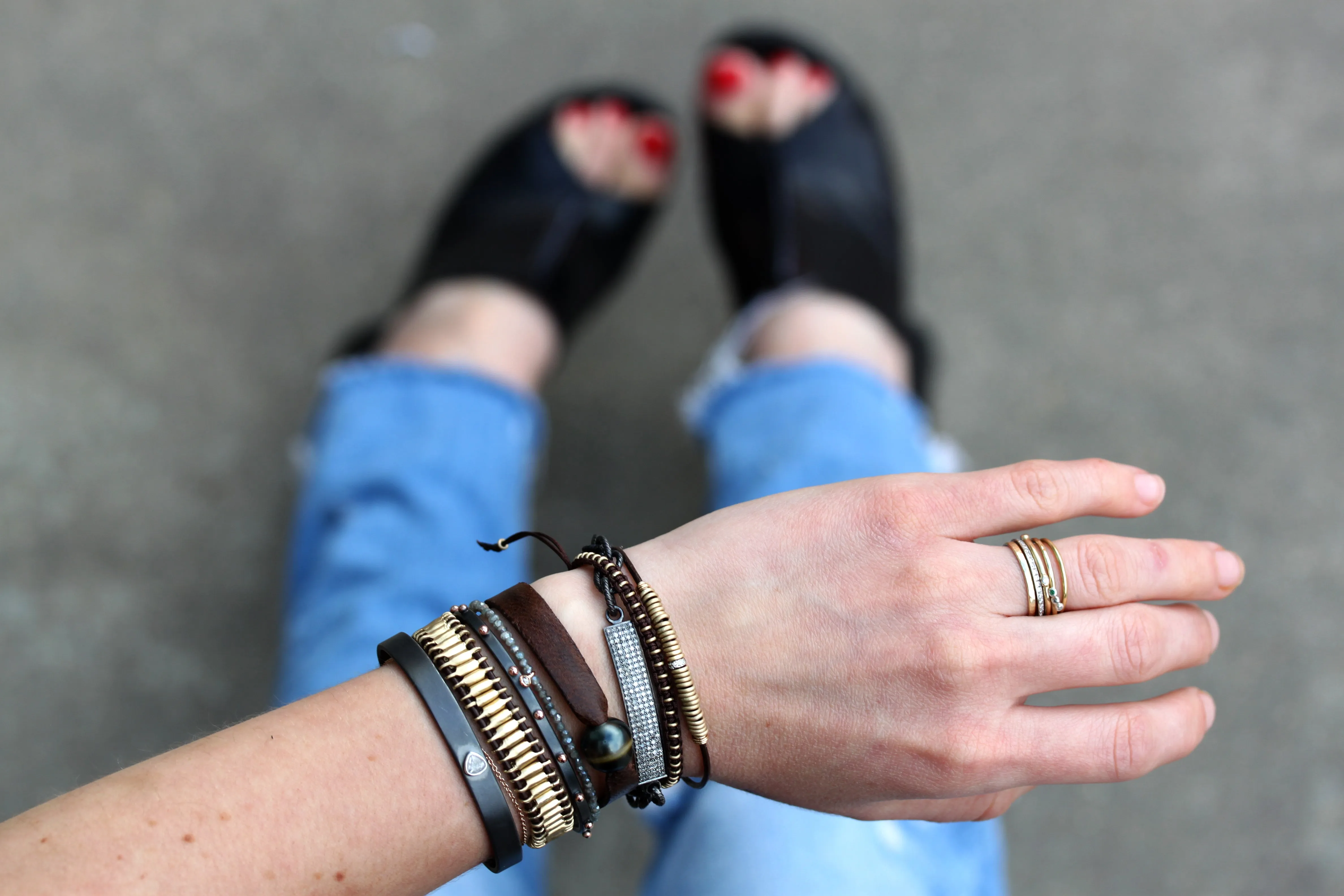 50 Ring Macrame Bracelet