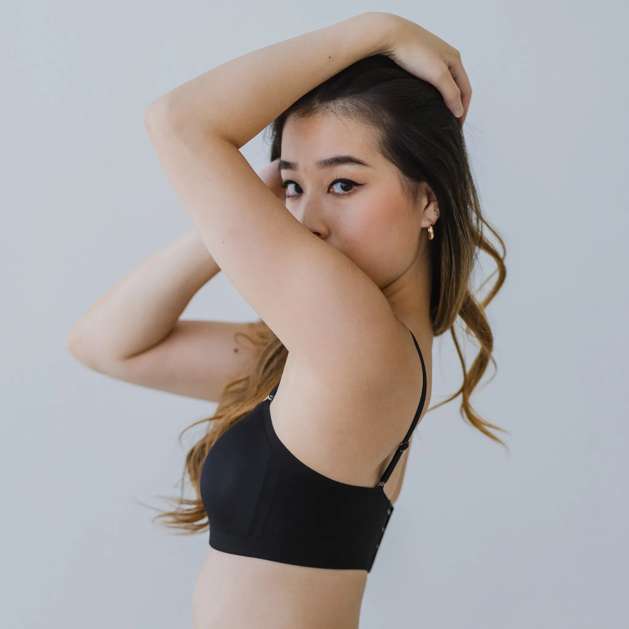 5D Ultra-Ventilation Lightweight Wireless Bandeau (In-built Padding) in Pearl Black (Size S Only)
