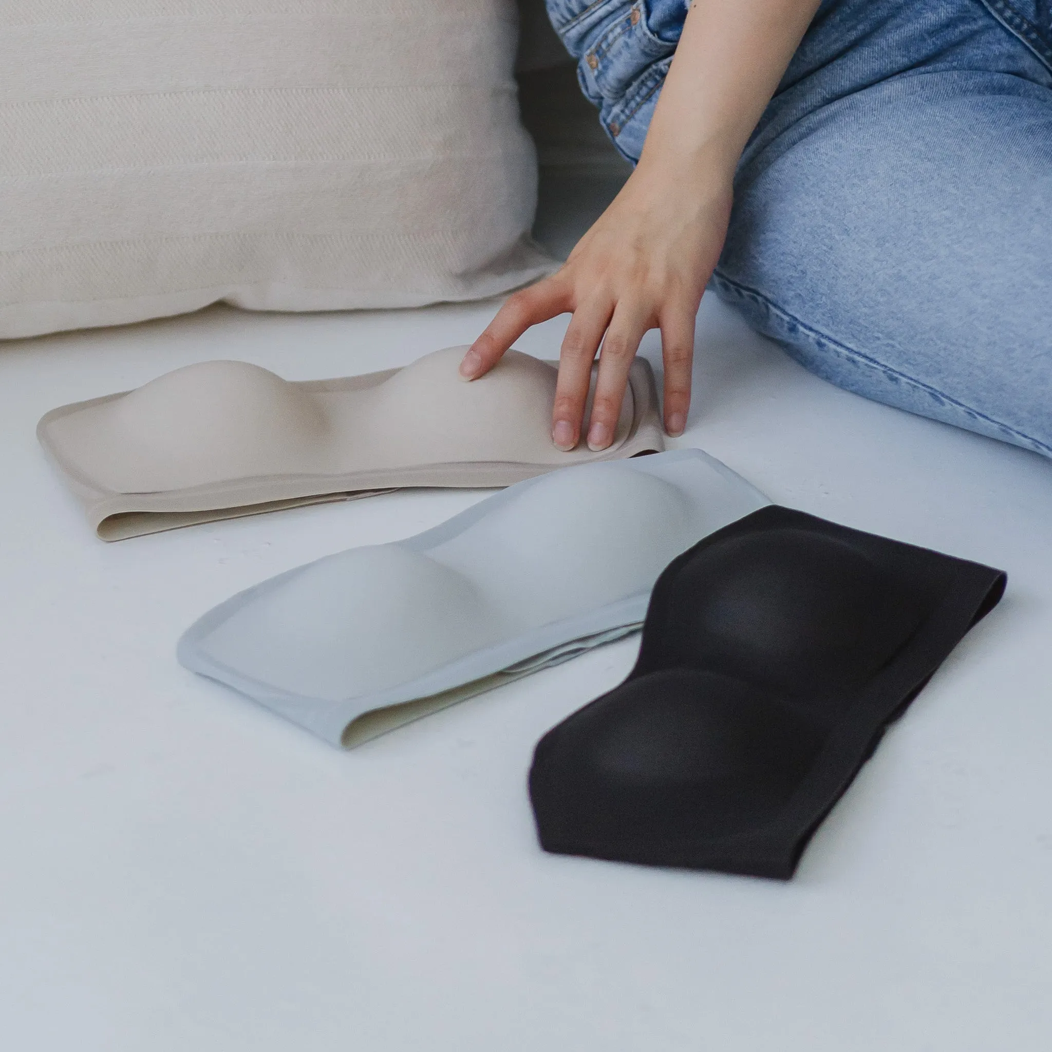 5D Ultra-Ventilation Lightweight Wireless Bandeau (In-built Padding) in Pearl Black (Size S Only)