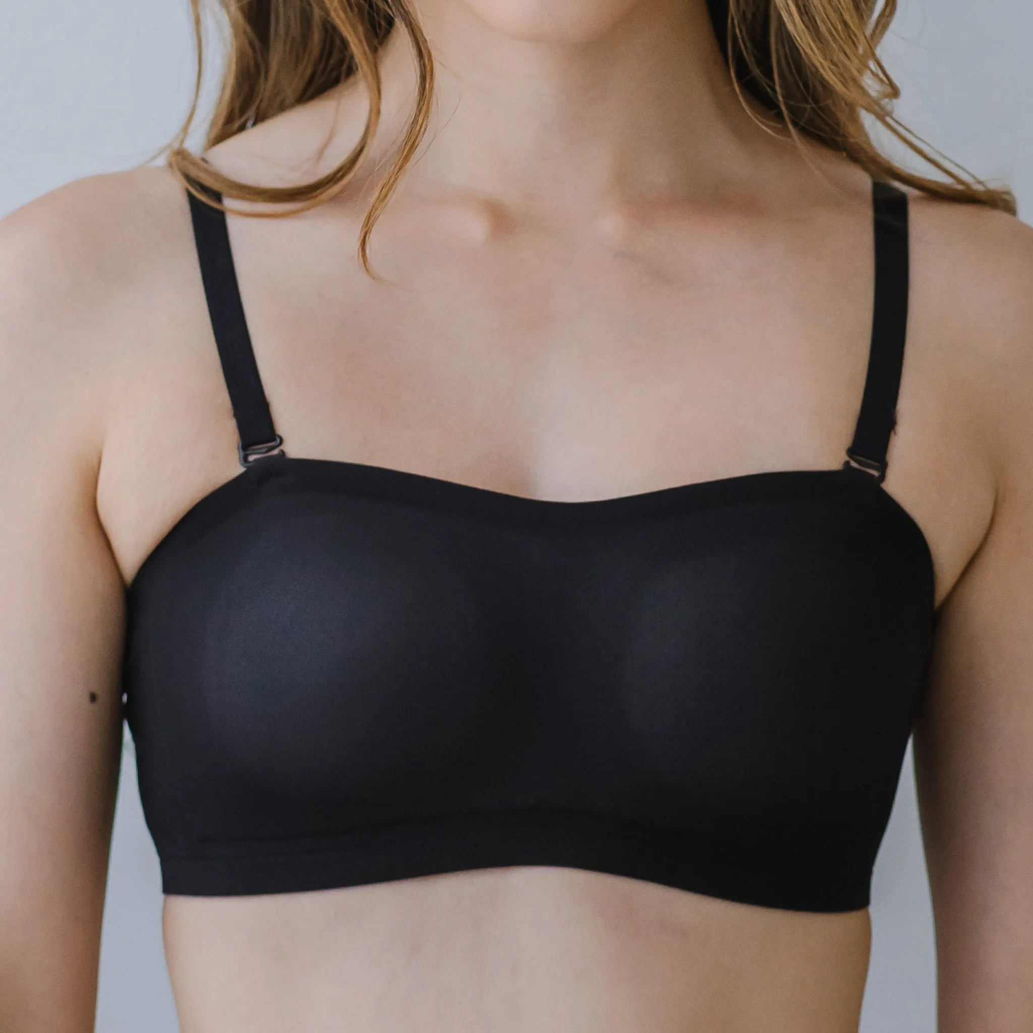 5D Ultra-Ventilation Lightweight Wireless Bandeau (In-built Padding) in Pearl Black (Size S Only)