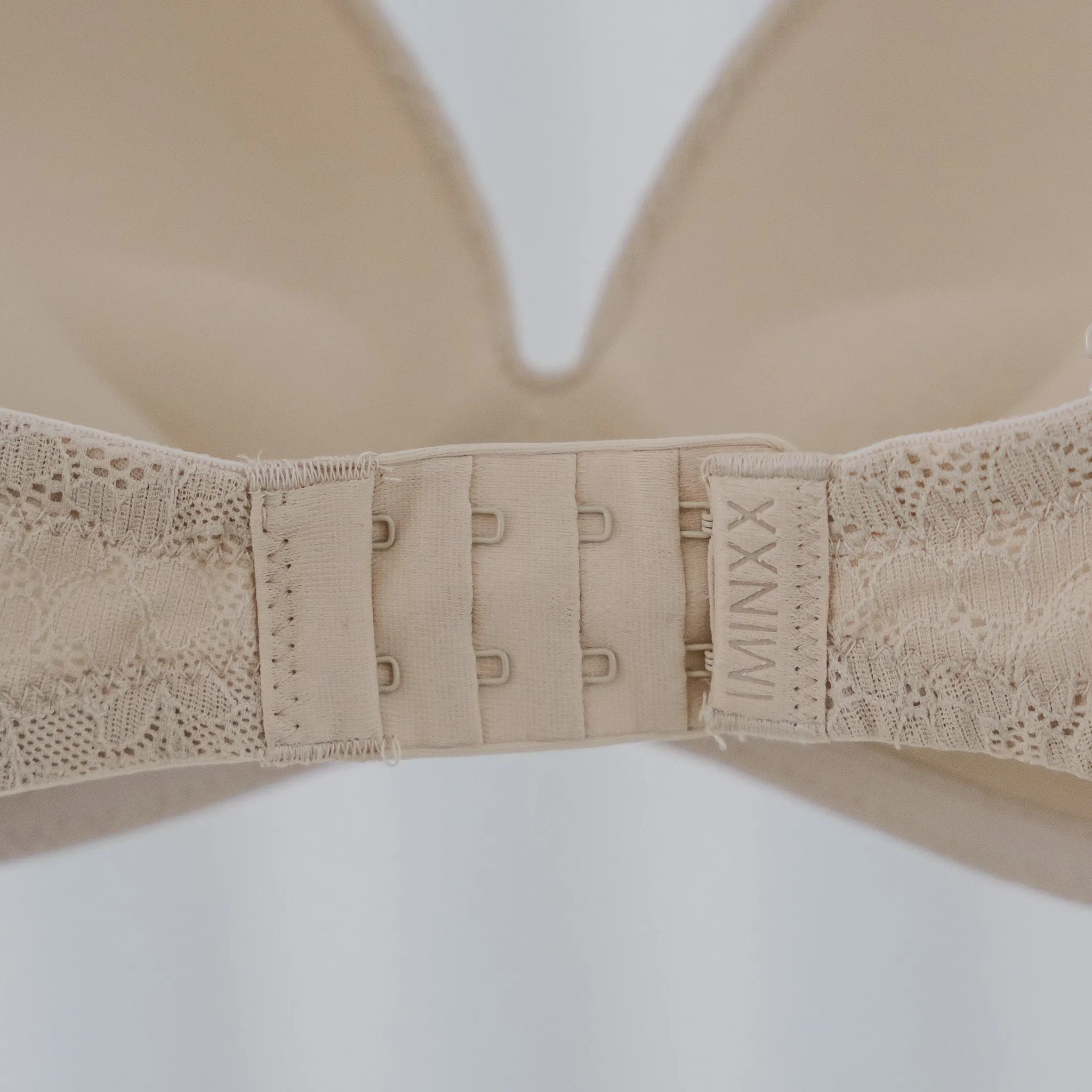 5th Gen! Lace 100% Non-Slip Strapless Wireless Bra in Almond Nude