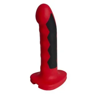6.4-inch Electrastim Silicone Red Fusion Elctro Strap on Dildo