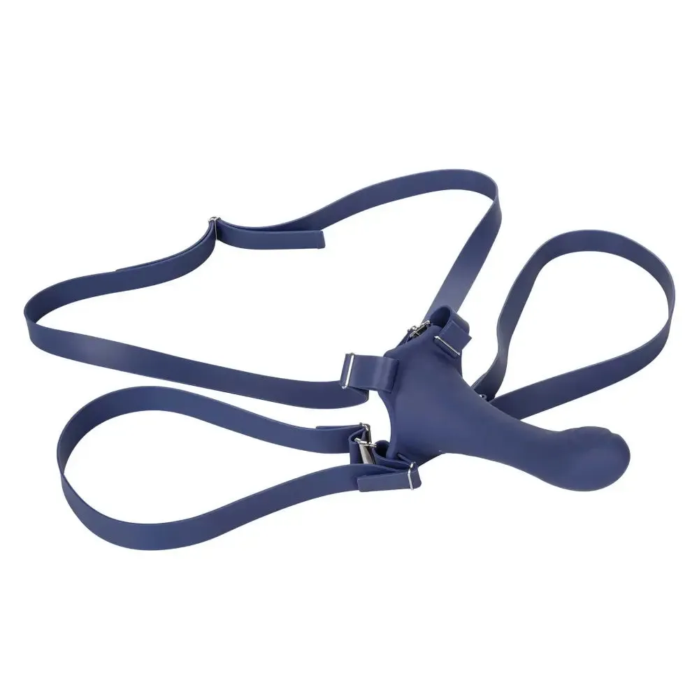 6.5-inch Colt Silicone Blue Rechargeable Strap on Dildo