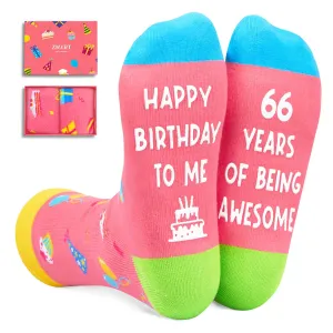 66th Birthday Gifts Ideas for Women - Socks for 66 Year Olds, 66th Birthday Gifts for Her Him, Best Gifts for 66 Year Old Woman Man