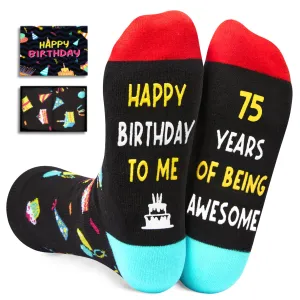 75th Birthday Gift Ideas for Men - Socks for Older Men over 75, Best Gifts for 75 Year Old, Old Man Gifts for Men Useful