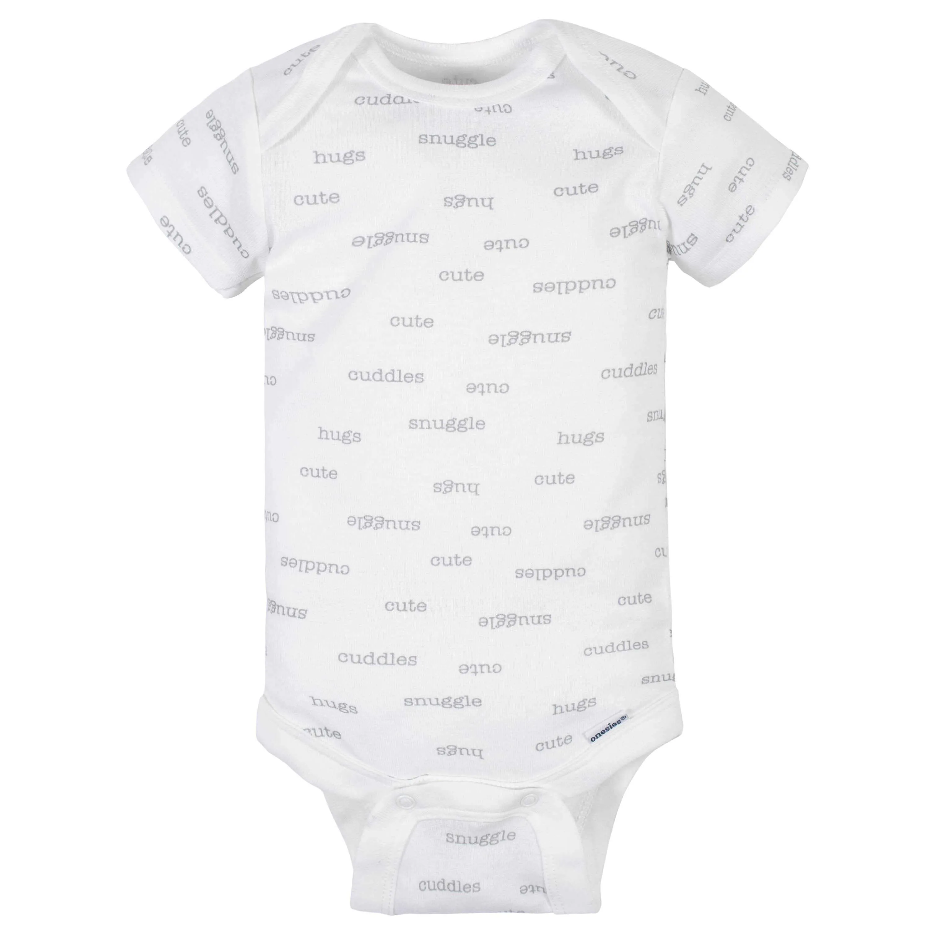 8-Pack Baby Neutral Words Short Sleeve Onesies® Bodysuits