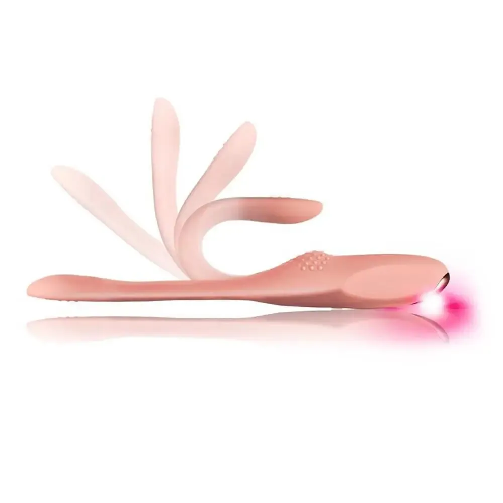 8.5-inch Rocks off Silicone Pink Rechargeable Vibrator with Dual Motors
