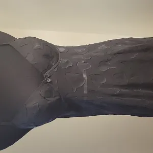 90s Victoria's Secret black heart sheer maxi slip dress