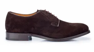 911 Alberto Derby Calfskin Suede Dark Brown