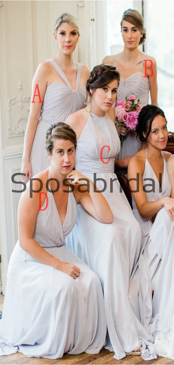 A-line Chiffon Mismatched Formal Long Bridesmaid Dresses WG827