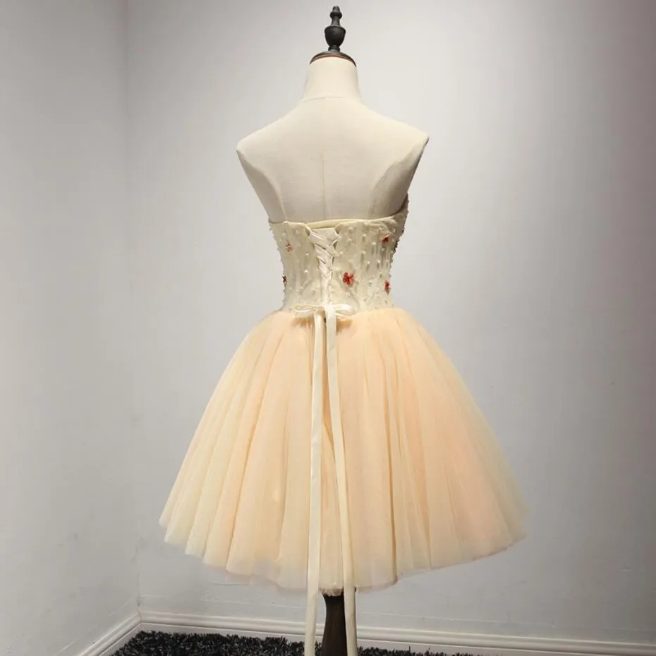 A-Line Short Sweetheart Homecoming Dress,Tulle Short Ball Gown Prom Dresses OK411