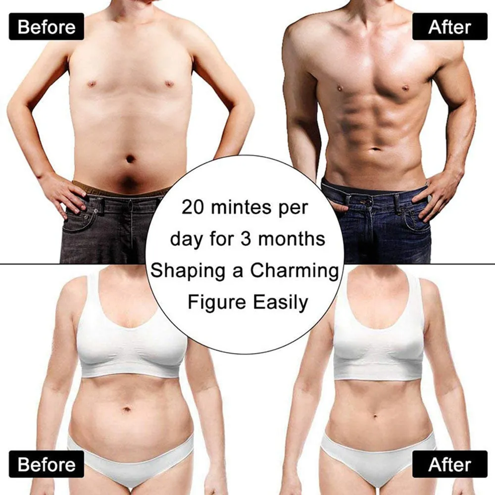 Abdominal Muscle Stimulator EMS Abs Electrostimulation Home Gym Trainer Muscles Toner Exercise Fitness Equipment USB Charged