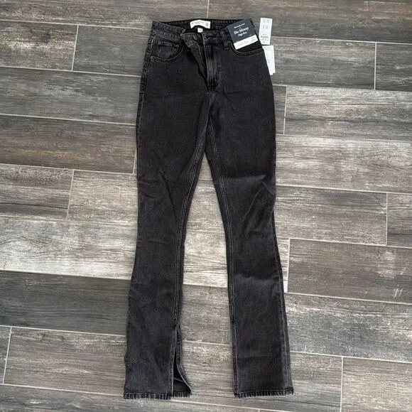 Abercrombie Skinny High Rise Black Jean Size 23L Curve Love