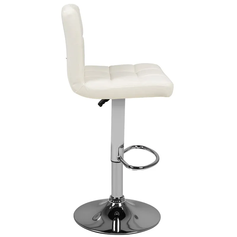 ACTIVESHOP Bar stool m06 quilted adjustable white