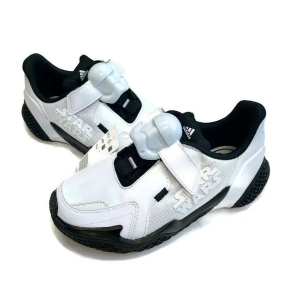 Adidas Boys 4uture RNR StarWars Running Shoes FV5789 Storm Trooper White Size 2
