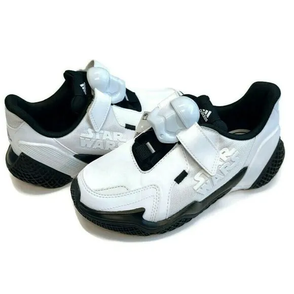 Adidas Boys 4uture RNR StarWars Running Shoes FV5789 Storm Trooper White Size 2