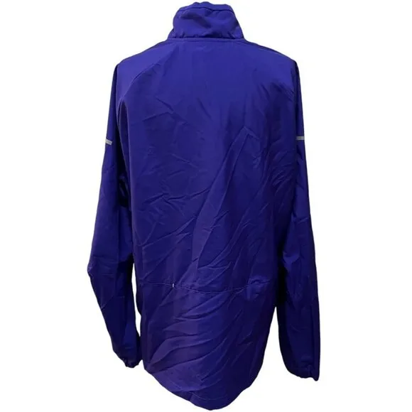Adidas ClimaProof Running Blue Half-Zip Pullover Jacket Windbreaker L Polyester