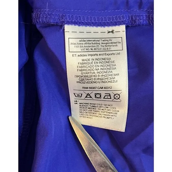 Adidas ClimaProof Running Blue Half-Zip Pullover Jacket Windbreaker L Polyester